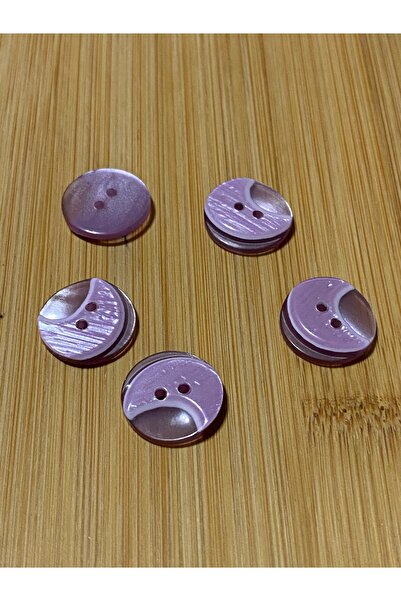 Lorin hobi Wavy Polyester Button 17 mm 5 Pieces Lila