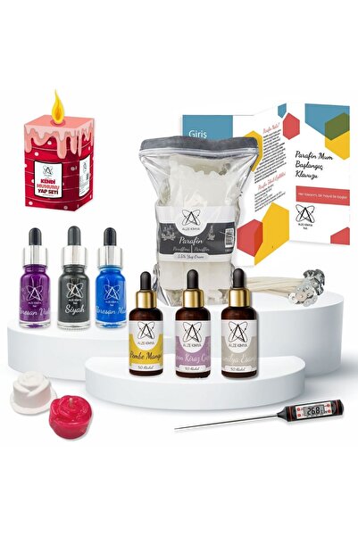 Empressco El Yapımı Mum Başlangıç Seti, Parafin, Boya, Esans, Fitil ve Termom...