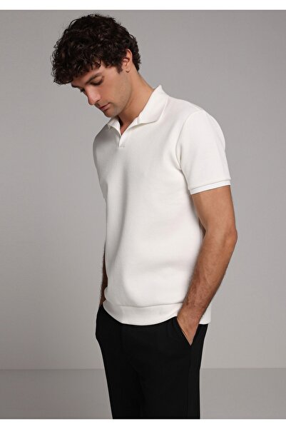 Colin's Regular Fit Polo Yaka Düz Erkek Beyaz Kısa Kol Tişört