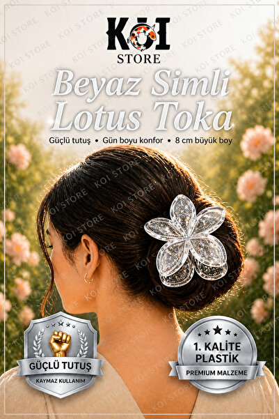 Koi Store Beyaz Simli Lotus Toka