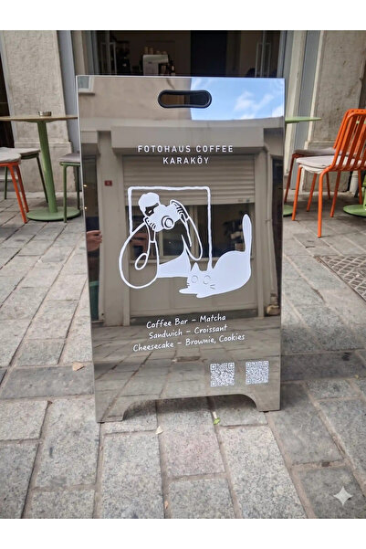 DURAK REKLAM Gümüş Ayna Paslanmaz A Tabela 70x100 cm PASLANMAZ A TABELA 70X100