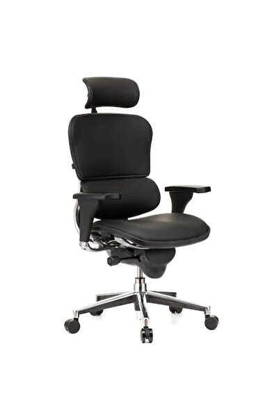 Concept Mobili Scaun directorial ERGOHUMAN Plus, piele naturala Negru , tetie...