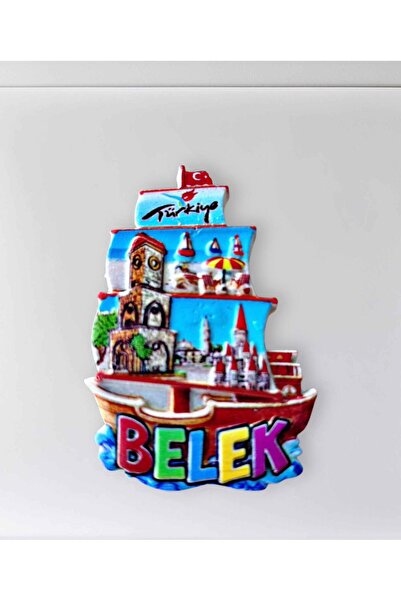 Mundy BELEK Temalı Polyester Kabartmalı Magnet 5 x 7,5 cm (KOD:1105) Dekorati...