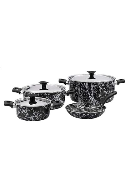 Generic Grande Cook Marble Blues 7-piece Cooking Pot Set, Sizes 16-20-26 + 20...