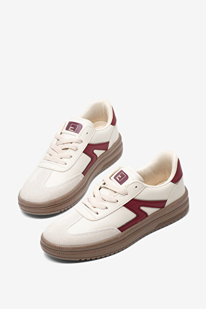 Tonny Black Γυναικείο sneaker σε μπεζ μπορντό χρώμα, άνετη εφαρμογή, με σόλα ...