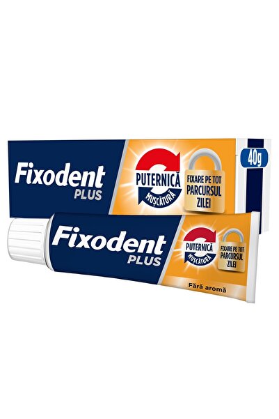 Fixodent Plus Strong Bite, crema adeziva pentru proteza dentara, 40 g