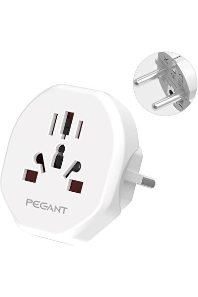 PEGANT World to EU Plug Travel Adapter for All Europe EU/UK/Australia/China/R...