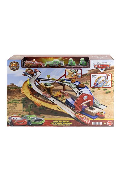 mattel CARS RACE AND RESCUE SET DE JOACA CURCUIT DE SALVARE SI 3 MASINUTE MET...