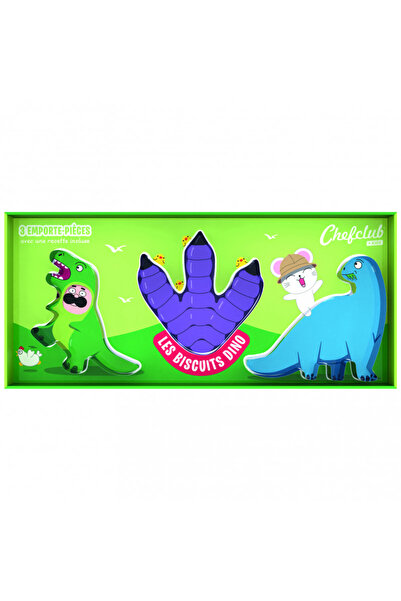 Chefclub kids 3D Dinosaurs Cookie Cutter Set,