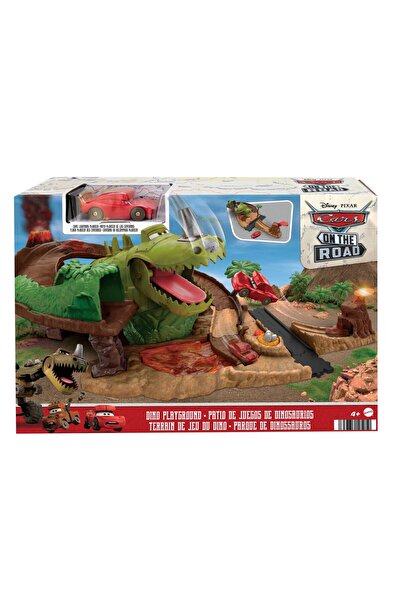 mattel CARS DINO AND LIGHTNING MCQUEEN CAVE CAR PLAYSET