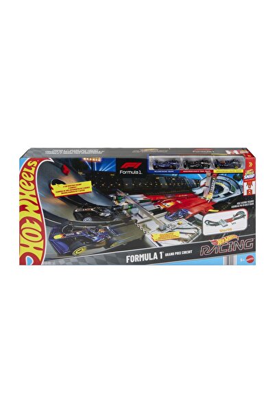 mattel HOT WHEELS RACING FORMULA 1 GRAND PRIX RACE CIRCUIT WITH 3 CARS INCLUDED