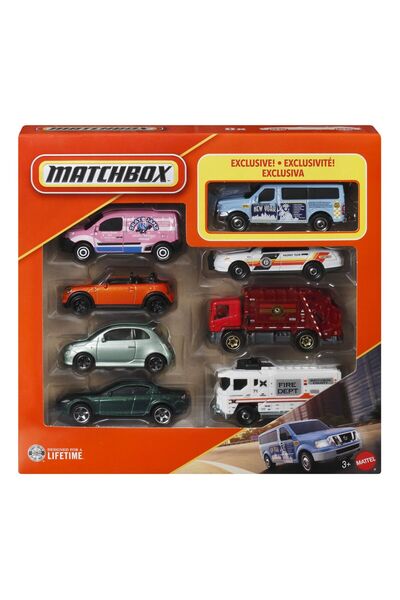 mattel MATCHBOX SET 8 MASINUTE METALICE EXCLUSIV VAN UTILITAR FORD SCARA 1 LA 64