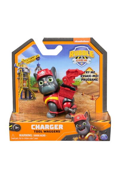 Spin Masters PAW PATROL RUBBLE AND CREW FIGURE CHARGER 5CM