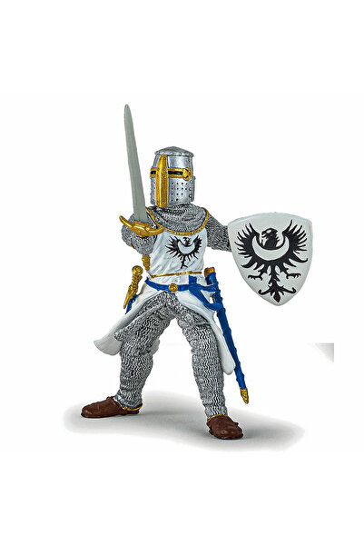 Papo FIGURINA CAVALER ALB CU SABIE