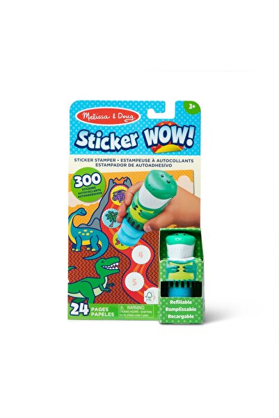 Spin Masters MELISSA AND DOUG STICKER WOW DINOSAUR RECHARGEABLE STICKERS AND ...