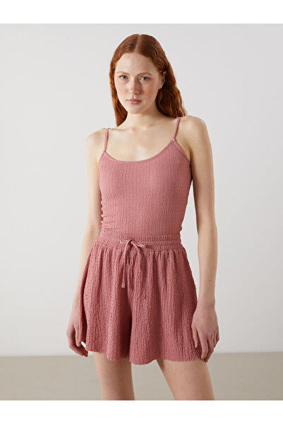 LC Waikiki U Neck Textured Strappy Crop