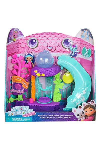 Spin Masters GABBYS DOLLHOUSE MOVIE COLORFUL AQUARIUM SET WITH FIGURE AND ACC...