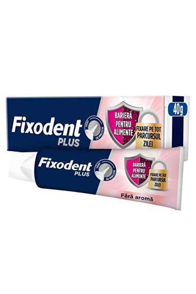 Fixodent Plus Food Barrier, crema adeziva pentru proteza dentara, 40 g