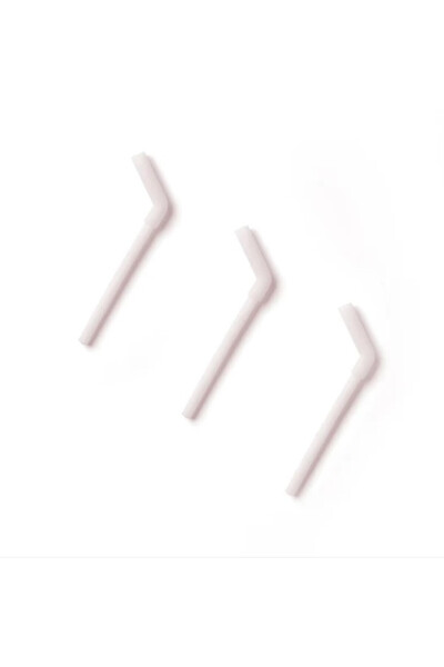 Miniware Reusable Straws Set of 3, 100% Food Grade Silicone, Cotton Candy