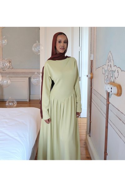 Loaloatr Kadın Elegance Elbise Tesettür Elbise Beli Pileli Dökümlü Rahat Kesi...