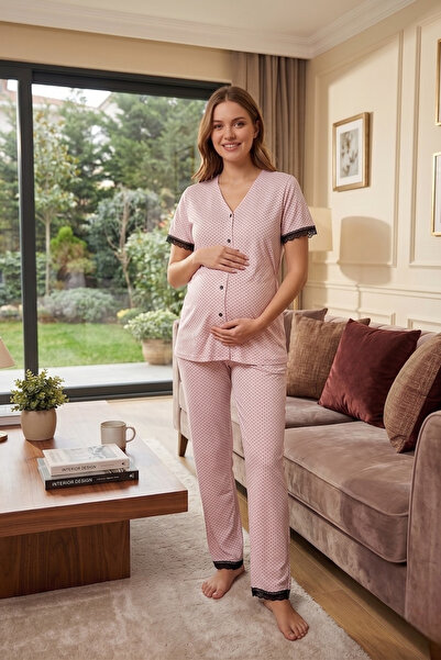 Miss Dünya Lissa Σετ πιτζάμες για εγκύους και μητρότητα Pure Comfort με πουά ...