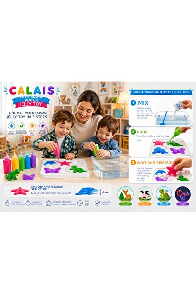 Calais Magic Water Gel Experiment Kit – Colorful Farm Animals 3D Toy Making
