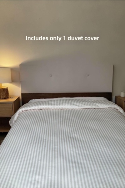 VESSİNOHOME Παπλωματοθήκη Μόνο Βαμβακερό Σατέν Μονό Πολυτελές Ριγέ Σατέν Παπλ...