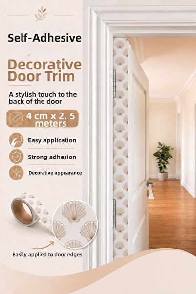 FixCaps Self-Adhesive Decorative Door Edge Strip 4 cm X 2.5 Meters Covering Foil