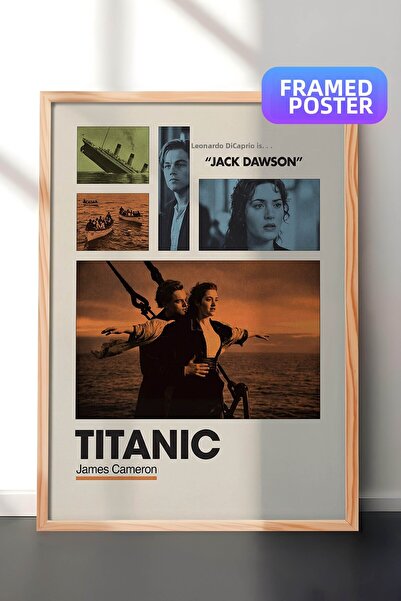 Postifull Αφίσα με ξύλινο πλαίσιο Titanic, Πίνακας Κινηματογράφου και Τηλεοπτ...