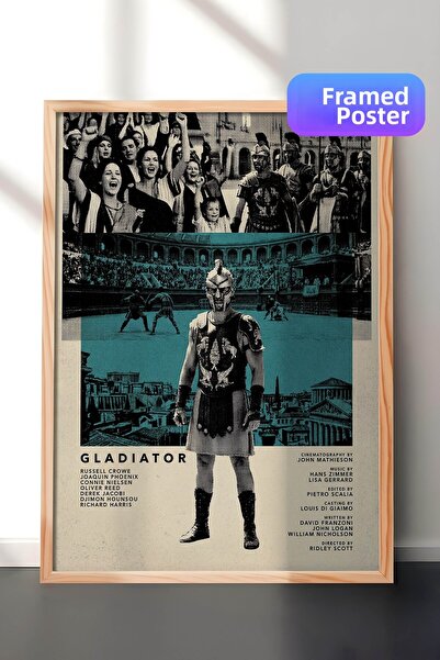 Postifull Αφίσα με ξύλινο πλαίσιο Gladiator, Πίνακας Κινηματογράφου και Τηλεο...