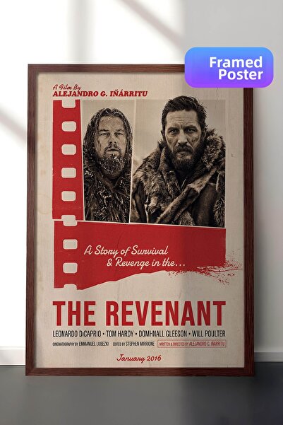 Postifull Η αφίσα The Revenant με καφέ πλαίσιο, ζωγραφική ταινιών και σειρών ...