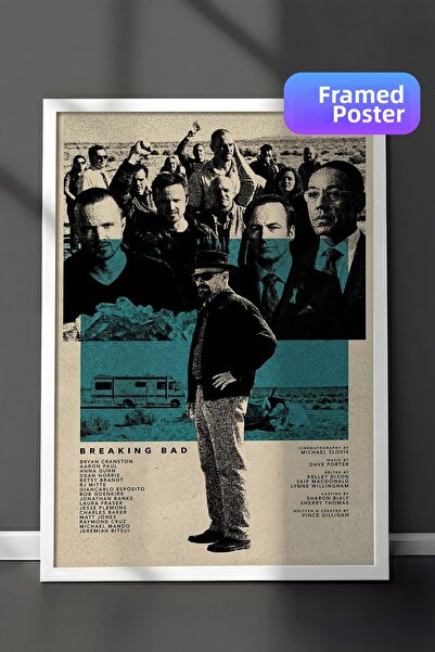 Postifull Αφίσα Breaking Bad με λευκό πλαίσιο, Πίνακας κινηματογράφου και τηλ...