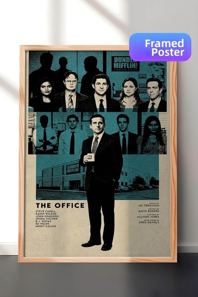 Postifull The Office (ΗΠΑ) Ξύλινη κορνίζα με αφίσα, Πίνακας ταινιών και τηλεο...