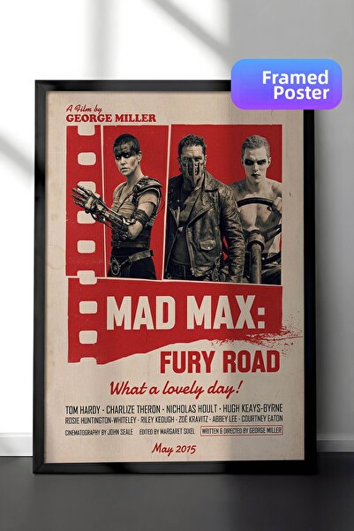 Postifull Αφίσα Mad Max Fury Road με μαύρο πλαίσιο, Πίνακας κινηματογράφου κα...