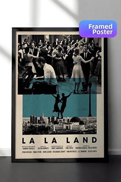 Postifull Αφίσα La La Land με μαύρο πλαίσιο, Πίνακας κινηματογράφου και τηλεο...