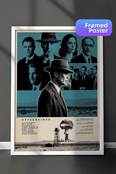 Postifull Αφίσα με λευκό πλαίσιο Oppenheimer, Πίνακας κινηματογράφου και τηλε...