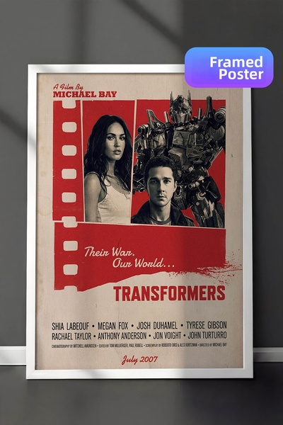 Postifull Αφίσα Transformers με λευκό πλαίσιο, Πίνακας κινηματογράφου και τηλ...