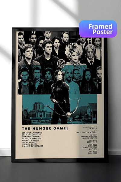 Postifull Οι Αγώνες της Πείνας Μαύρη κορνιζαρισμένη αφίσα, Πίνακας Κινηματογρ...