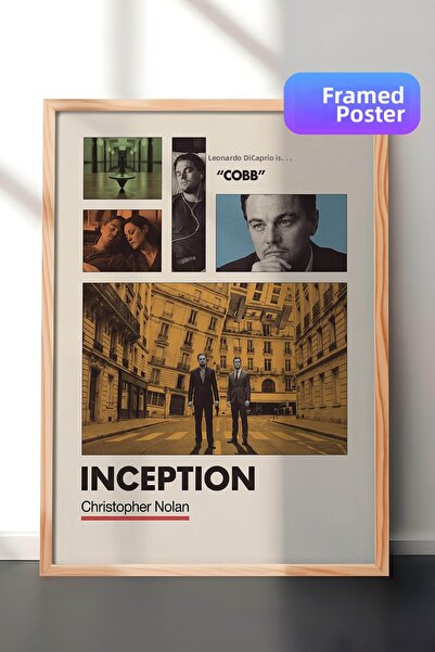 Postifull Αφίσα Inception με ξύλινο πλαίσιο, Πίνακας Κινηματογράφου και Τηλεο...