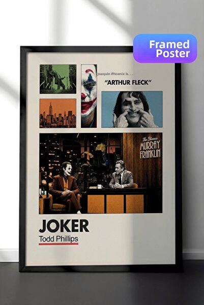 Postifull Αφίσα Τζόκερ με μαύρο πλαίσιο, Πίνακας Κινηματογράφου και Τηλεοπτικ...