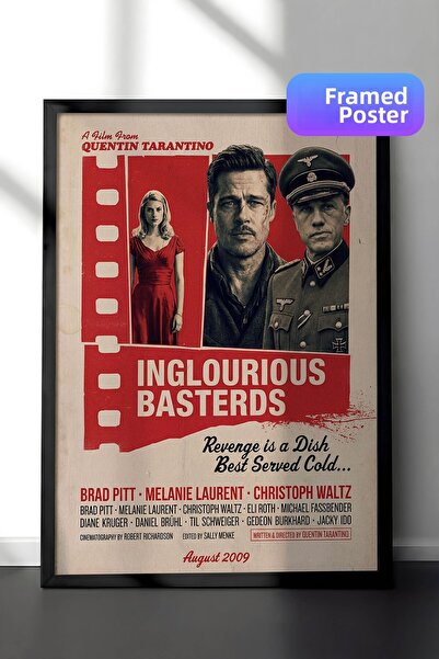 Postifull Αφίσα Inglourious Basterds με μαύρο πλαίσιο, Πίνακας Κινηματογράφου...