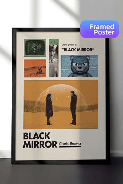 Postifull Αφίσα Black Mirror με μαύρο πλαίσιο, Πίνακας Κινηματογράφου και Τηλ...