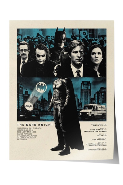 Postifull Αφίσα του Σκοτεινού Ιππότη, Αφίσες ζωγραφικής τέχνης από τον κινημα...