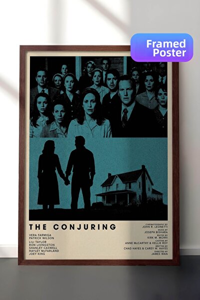 Postifull Η αφίσα The Conjuring με καφέ πλαίσιο, ζωγραφική ταινιών και σειρών...