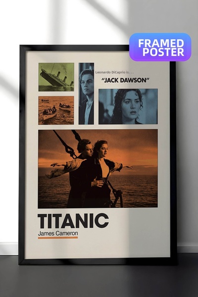 Postifull Αφίσα του Τιτανικού με μαύρο πλαίσιο, Πίνακας Κινηματογράφου και Τη...