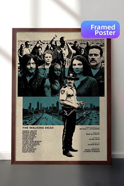 Postifull The Walking Dead Αφίσα με καφέ πλαίσιο, Πίνακας Κινηματογράφου και ...