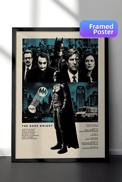 Postifull The Dark Knight Αφίσα με Μαύρο Πλαίσιο, Πίνακας Κινηματογράφου και ...