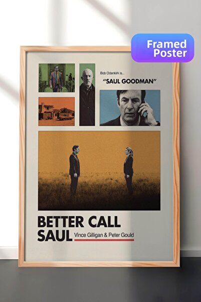 Postifull Αφίσα Better Call Saul με ξύλινο πλαίσιο, Πίνακας Κινηματογράφου κα...