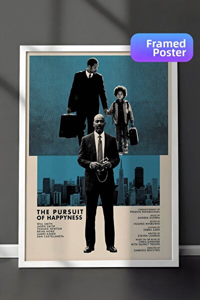 Postifull Η αναζήτηση της ευτυχίας Αφίσα με λευκό πλαίσιο, Πίνακας Κινηματογρ...