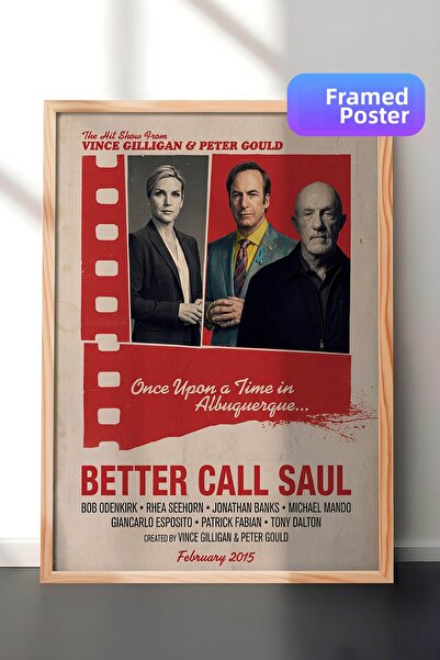 Postifull Αφίσα Better Call Saul με ξύλινο πλαίσιο, Πίνακας Κινηματογράφου κα...
